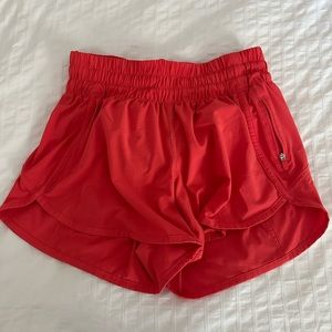 Red Lululemon Track That 5” short
